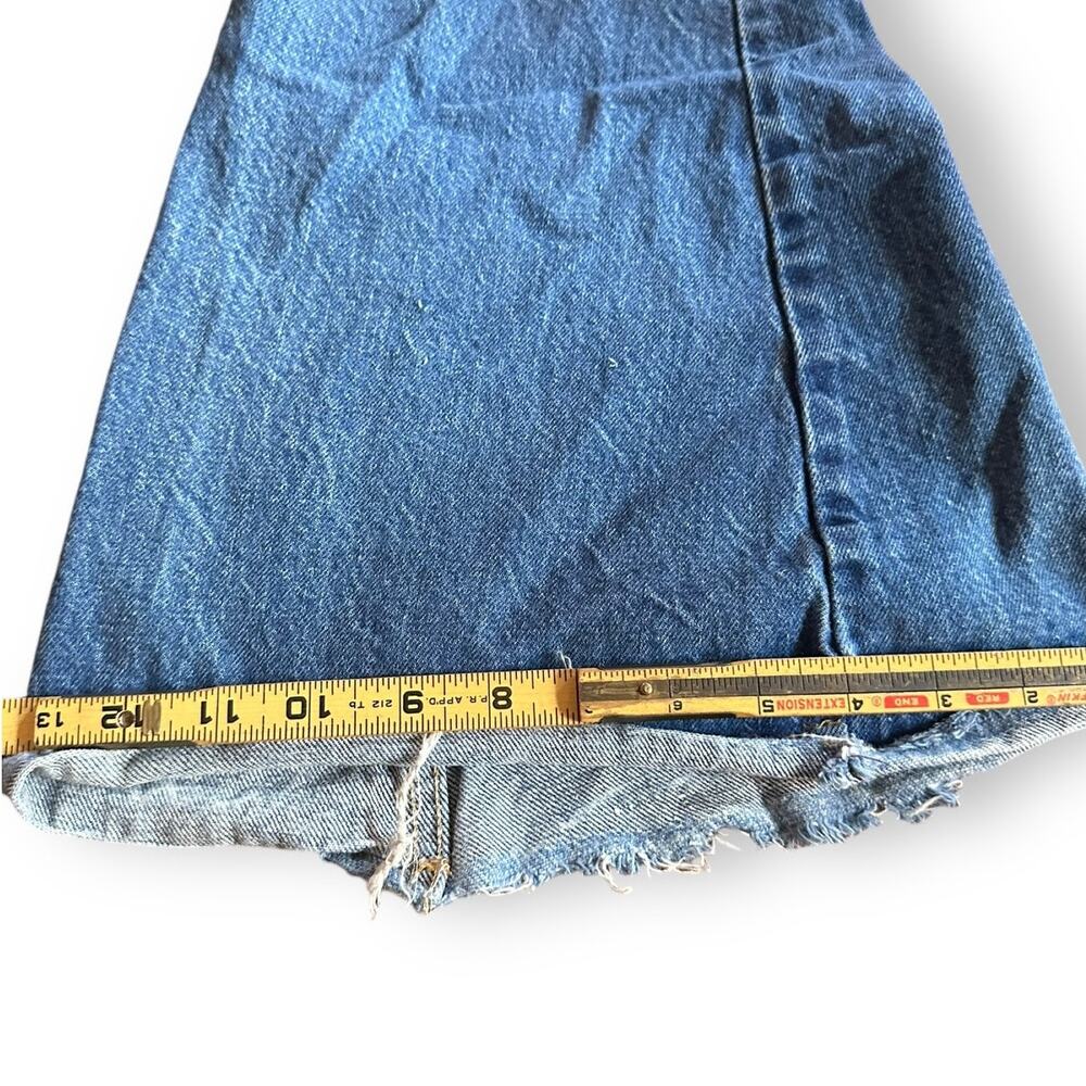 RARE Vintage Handmade Elvis Patchwork Bell Bottom Flared Jeans Fanmade - Picture 6 of 10